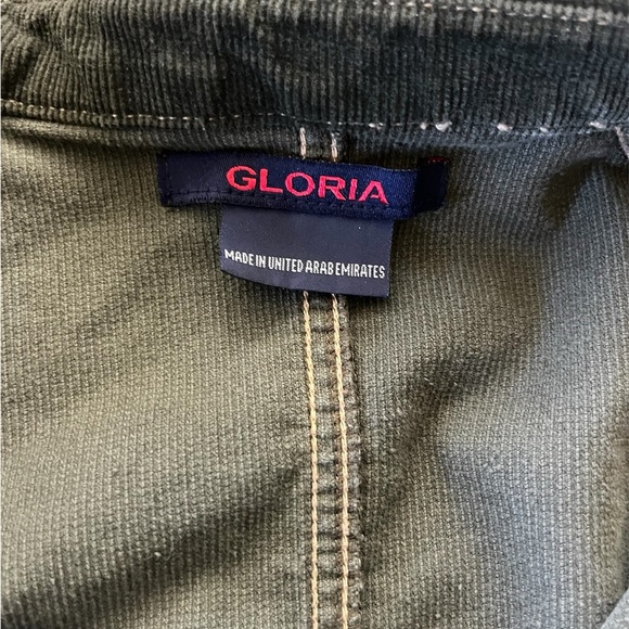 Vintage 90s Olive Green Corduroy Button-Up Jacket, L - Picture 3 of 7